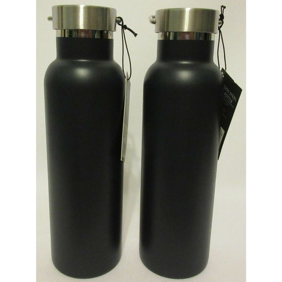 Dashing Stainless Steel Water Bottle Matte Black 20 fl oz Travel Camping Set 2 - Picture 9 of 10